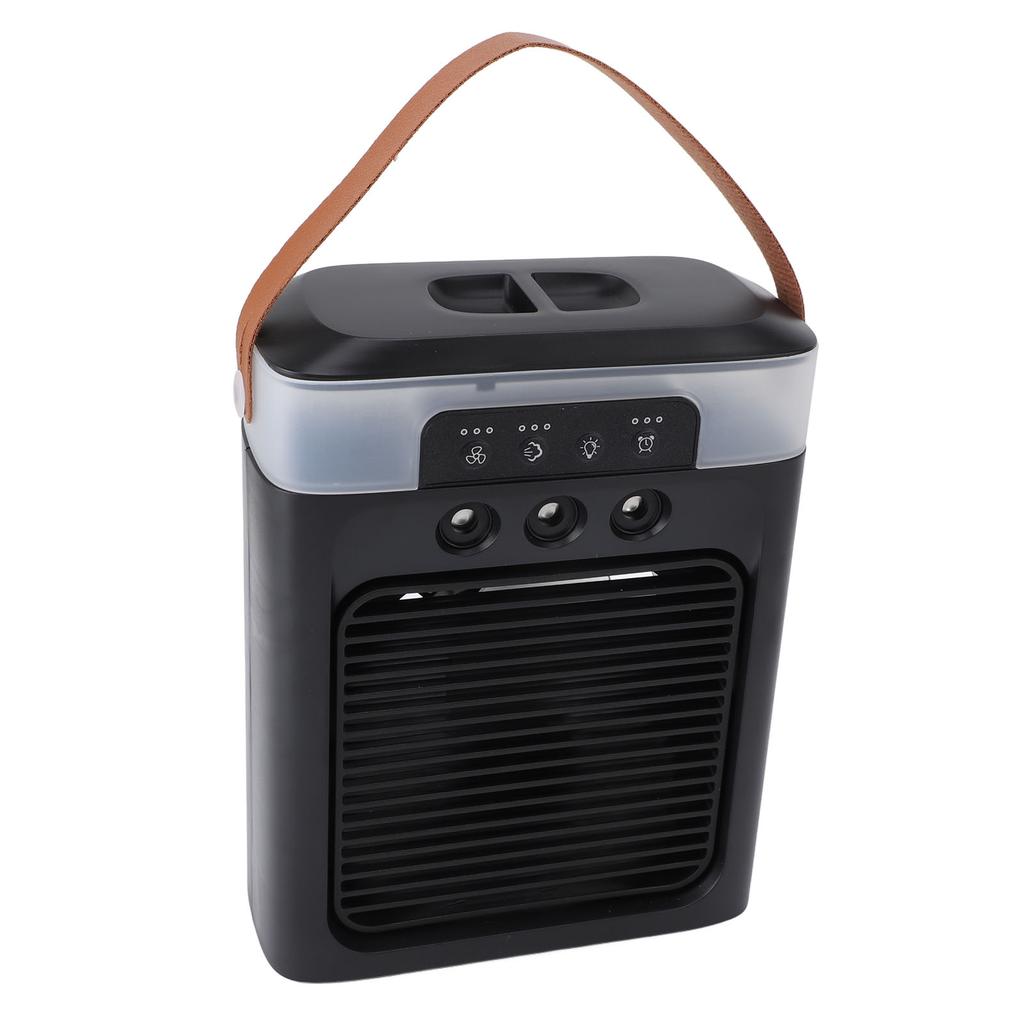 Portable Misting Fan 400ml Water Tank USB Desktop Essential Oil Aromatherapy Air Cooling Fan for Office Bedroom Black