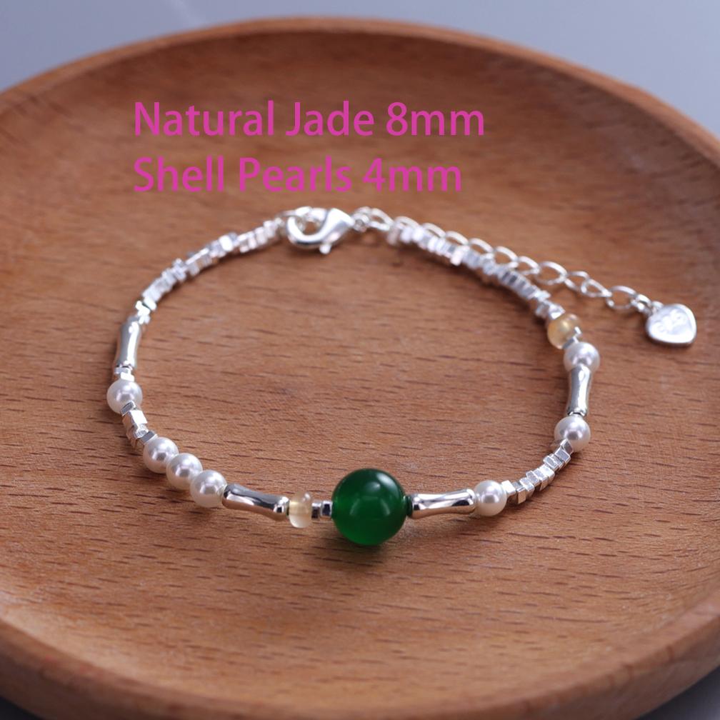 VENTFILLE 925 Sterling Silver Bead Turquoise Agate Bracelet For Women Girl RetroVersatile Originality Jewelry Gift Dropshipping