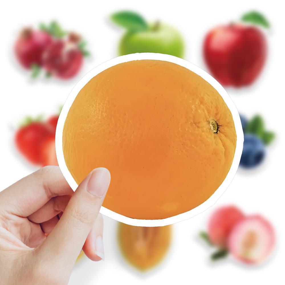 60 Creative Fruit & Vegetable Stickers: Apple, Pineapple, Hami Melon for Notebooks, Suitcases & More