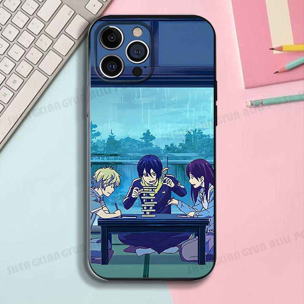 Anime Y-Yato H-Hiyori Y-Yukine Black Phone Case For IPhone 17 16 15 14 13 12 13 12 11 Pro Max Plus X XR Silicone Soft Back Cover