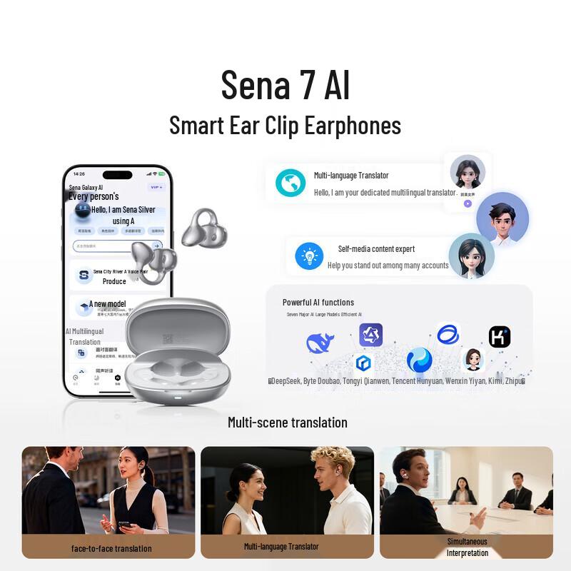 Sanag F30 Ear-Clip Bone Conduction Wireless Earbuds