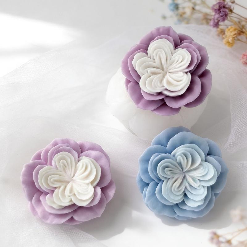 Multipurpose Flower Shape Silicone Mould Austin Rose Silicone Candle Molds for Epoxy Resin Candle Soap Home Decoration