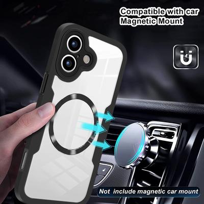 Odpowiedni dla iPhone 17 Pro Max 17Air Przezroczysty Pełnoobwodowy Mocny Odporny na Upadki Magnetyczny Bezprzewodowe Ładowanie Trzyodporny Etui na Telefon Dla iPhone 16 15 14 13