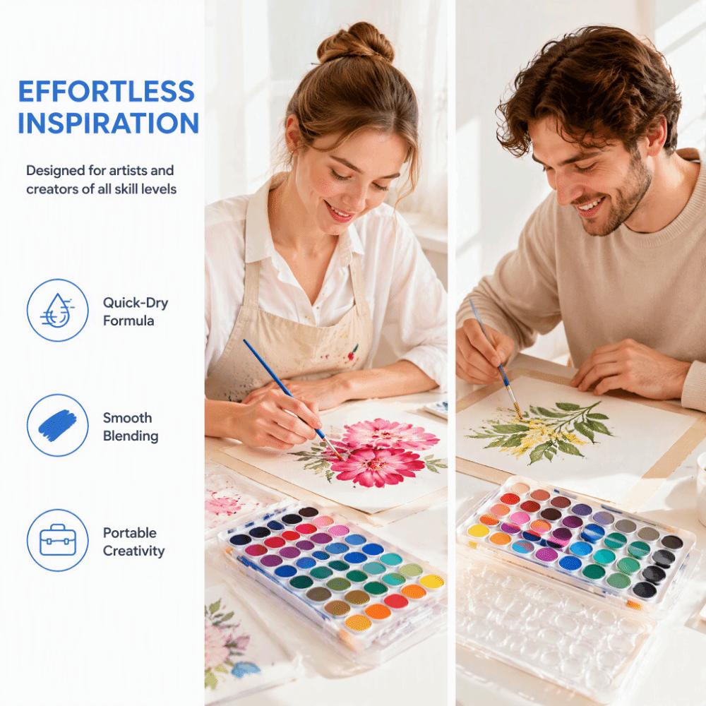 36 Colors Watercolour Paint Set Detachable Box Watercolor Paint Cakes Watercolour Cake For Kids