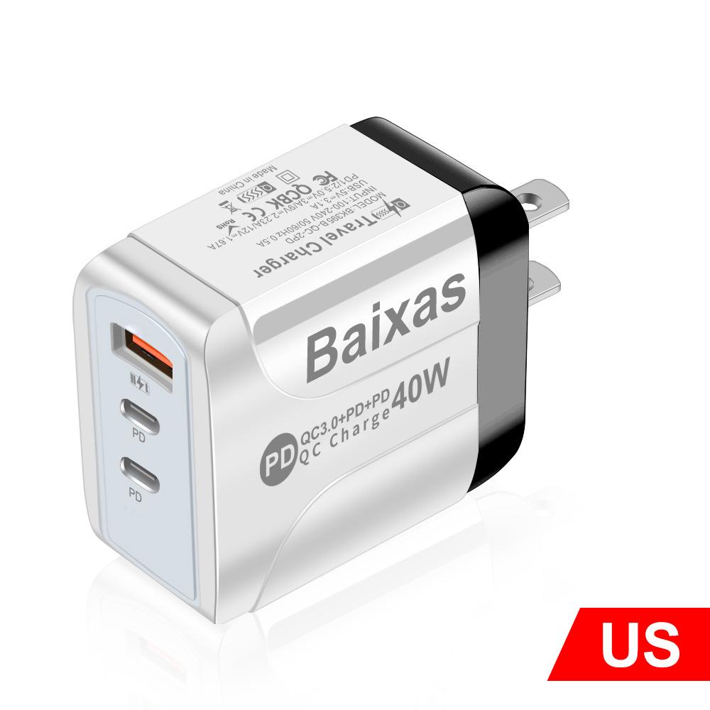 Universal Power Adapter: Compatible with EU, US, UK, AU Standards - Original Charger with 1U + 2PD Ports.