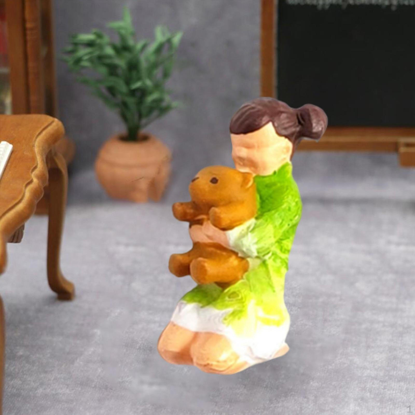 Bear Kids Miniature Figurines Set for Creative Photography