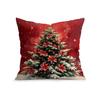 Red Christmas Decoration Pillowcase Printed Polyester 45X45Cm Throw Pillowcover Decorative Sofa Cushion Pillowslip Home Decor