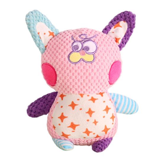 Yousheng Plush Animal Dog Chew Toy Boredom Stress Relief Squeaky Frog Cat Rabbit Plushie Bite Resistant Dog Teething Cleaning Interactive Animal