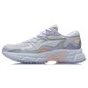Li Ning Slip Resistant Abrasion Resistant Low Top Running Shoes Women's Gray Purple ARLR004-2