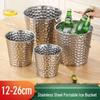 ZISIZ Stainless Steel Hammered Ice Bucket