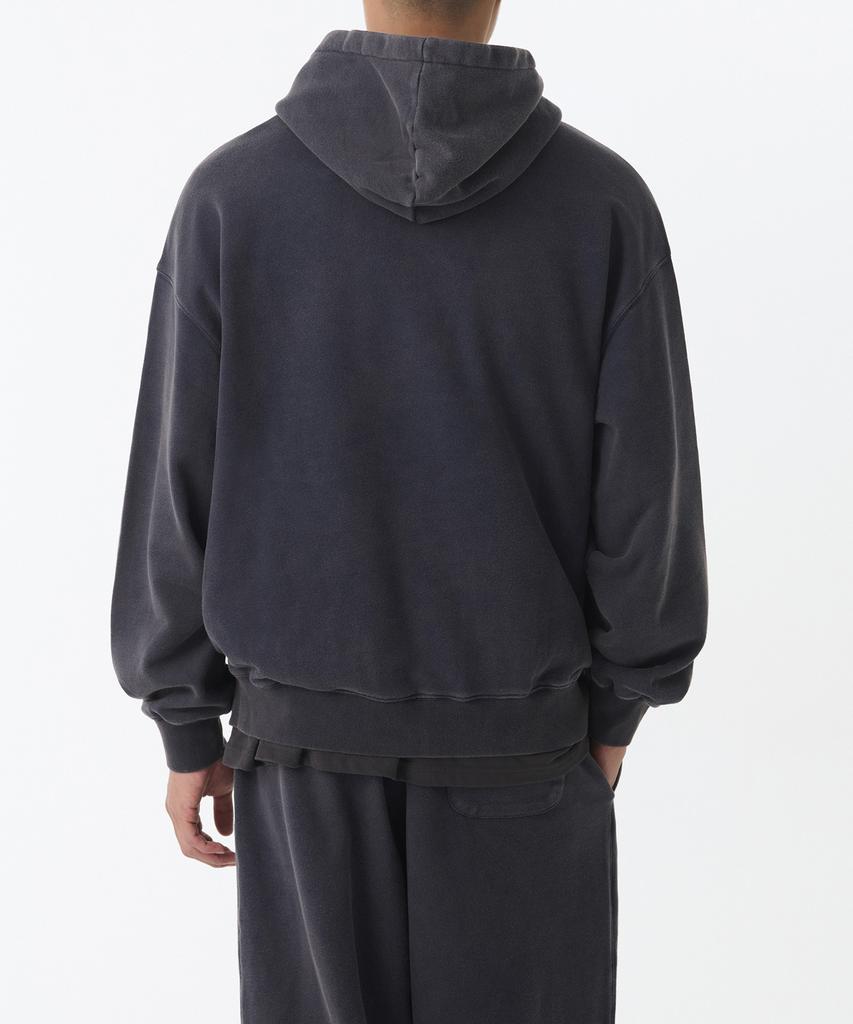 Frost-Dyed Oversized Hooded Sweatshirt [Navy]