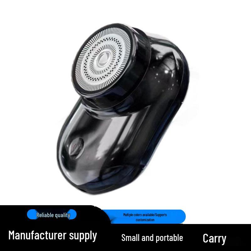 Available: Black, Silver, Blue Floating-Head Electric Shaver, Washable Mini Razor.