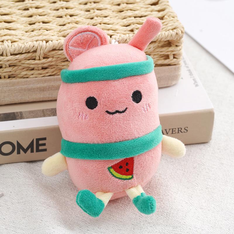 

Игрушка Плюшевый Мини Брелок С Очаровательным Дизайном Фруктов и Стаканчика Сока Для Детей Watermelon