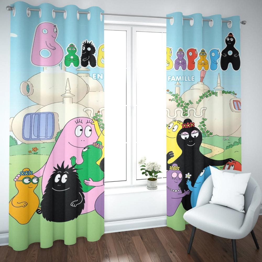 Barbapapa Cartoon Curtain Bedroom Window Animation Blackout Children Room Fashion Style Home Decoration