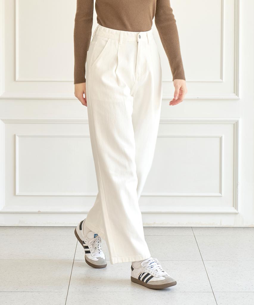 Egsia Basic Mood Pintuck Wide Cotton Pants H09Brd_Axf11324