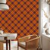 Halloween Plaid Wallpaper Orange and Red 50x1000