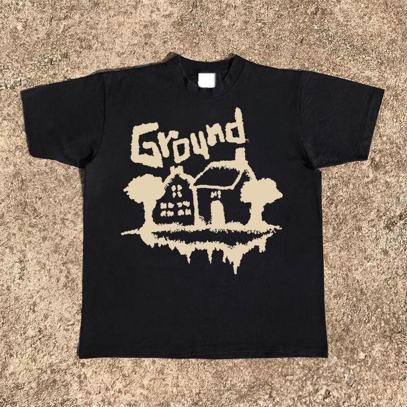 

Vintage House Graphic Men Women AutumnT-Shirt Harajuku Vintage Short Sleeve Loose Oversized Casual Fitness Comfortable Y2k Top 4XL