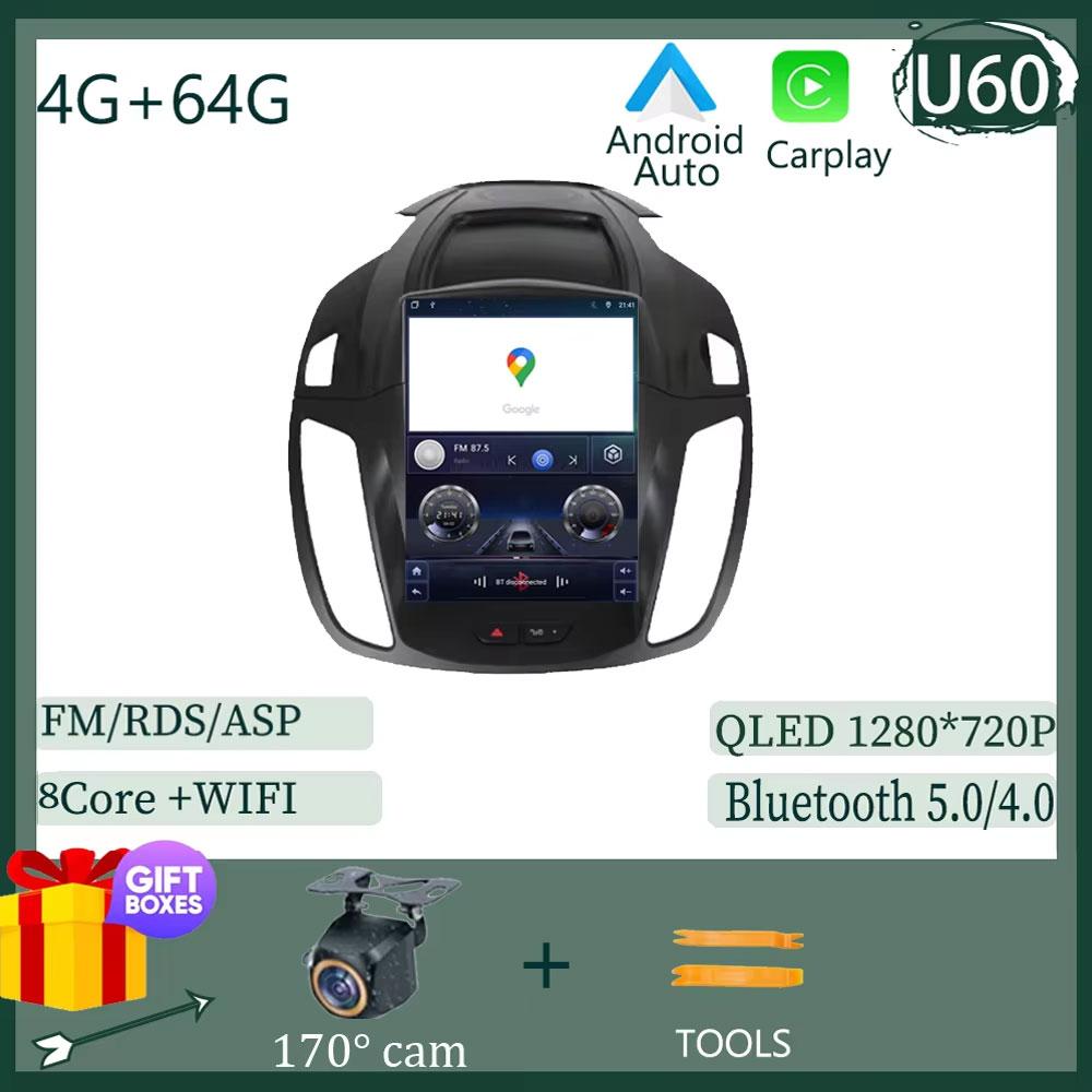 9.7 Inch Android Car Radio For Ford Kuga 2 Escape 3 2012 - 2019 4G Wireless CarPlay Car Radio Multimedia Player GPS 2 Din