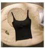 Elegantes Camisole mit Spitzeneinsätzen für Damen: Sommer-Top mit Brustpolstern & sexy Rückendesign
