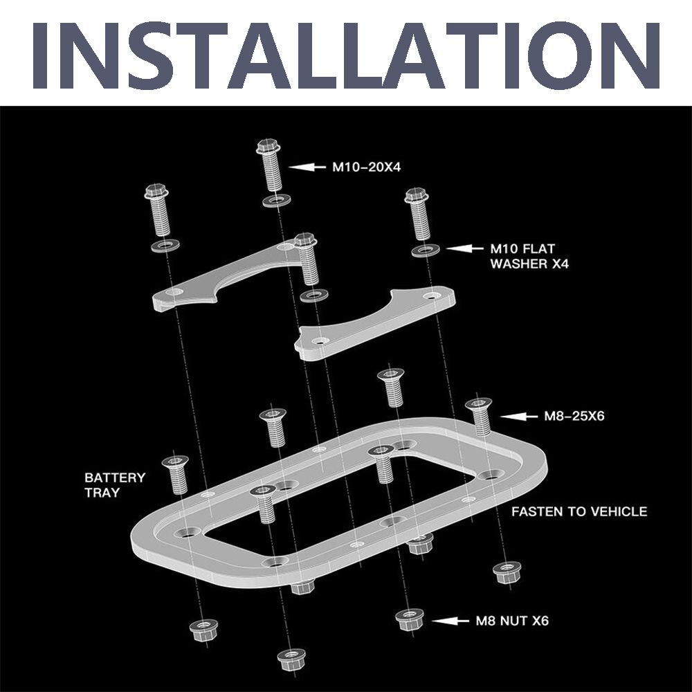 Aluminum Alloy Battery Bracket for Optima D34 34/78 Car Trunk