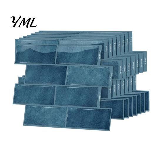 Moisture Proof Wall Panels 8PCS Faux Brick Stickers, Waterproof Adhesive Mosaic Decals, Moisture-proof Easy To Clean Backsplash Tiles Peel And