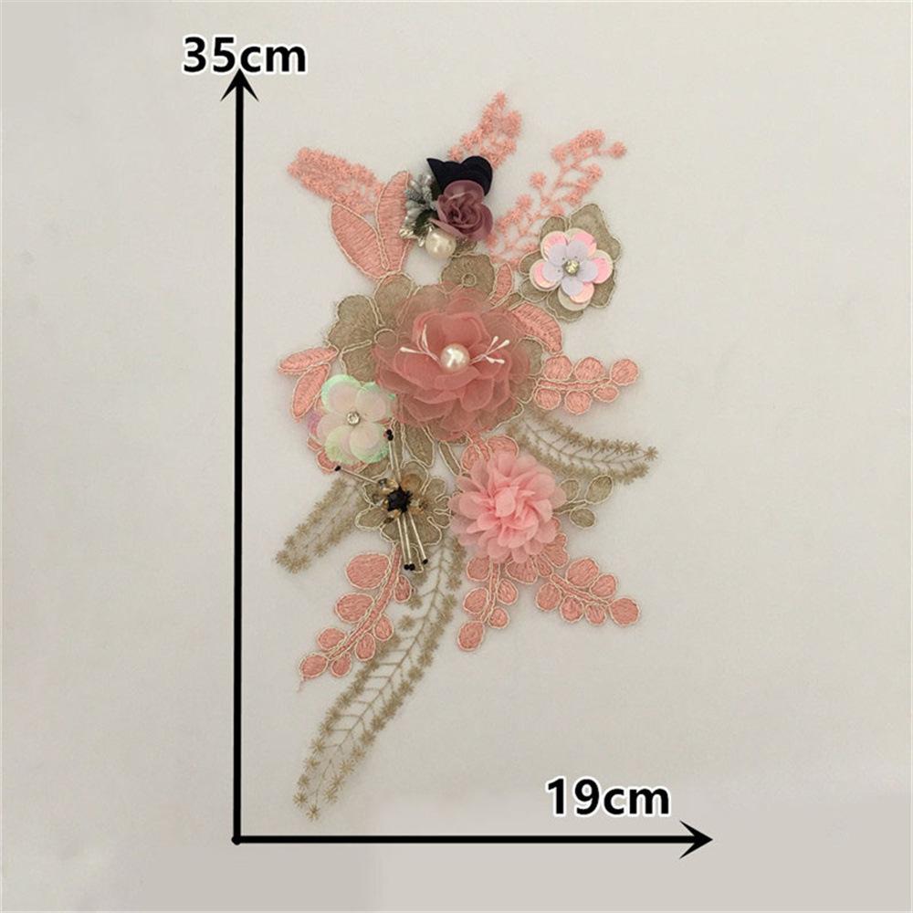 

Высококачественный трехмерный кружевной воротник-корсет с вышивкой в виде цветов для погружения, имитацией жемчуга и пайетками, ручной работы, женские аксессуары для DIY Style 1763 (1 piece)
