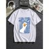 Wounisex's T-Shirt Graffiti Art Confused Duck Print T-Shirt Shirt Summer Loose Top Street Fashion Round Neck Wounisex's Clothing