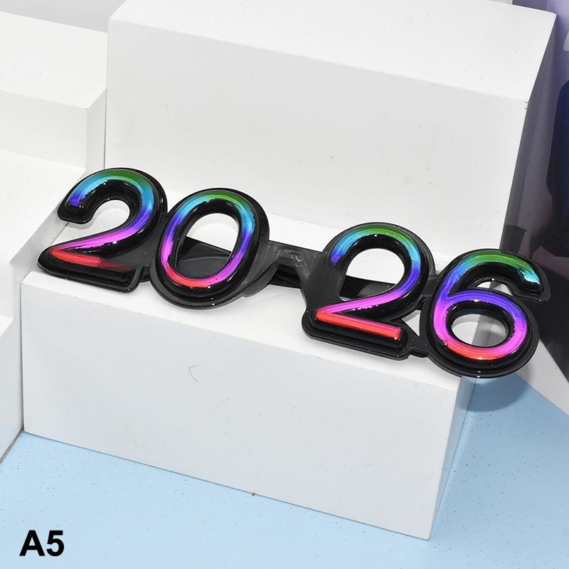 2026 Number Eyeglasses 2026 Happy  Year Glasses Diamond Glitter Sunglasses Cosplay Prop Xmas Party Decoration Funny Glasses