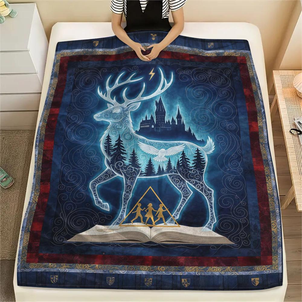 

1 шт. Фланелева ковдра з мультяшним принтом, Висока якість, Зручна для всіх сезонів, Декор для дому, Тепло та затишок, Ідеальний подарунок на Різдво, День народження 80cm x 120cm