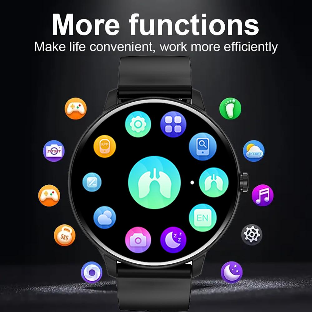 Smart Watch QTLLBT, with Call Answering Function, Fitness and Step Tracker, Photo Taking, Sedentary Reminder Weather Forecast, Multiple Sports Modes