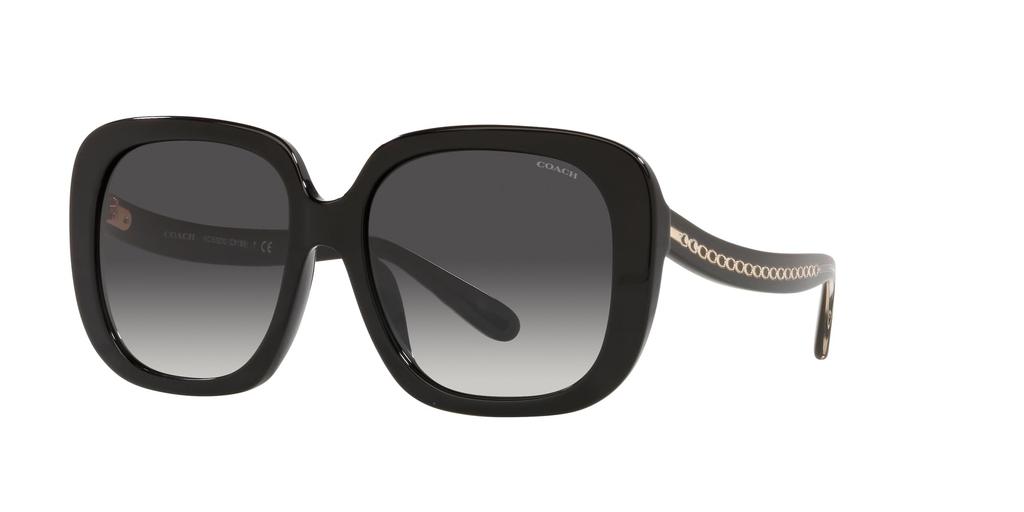 Coach HC8323U BLACK 56 Women's Sunglasses,