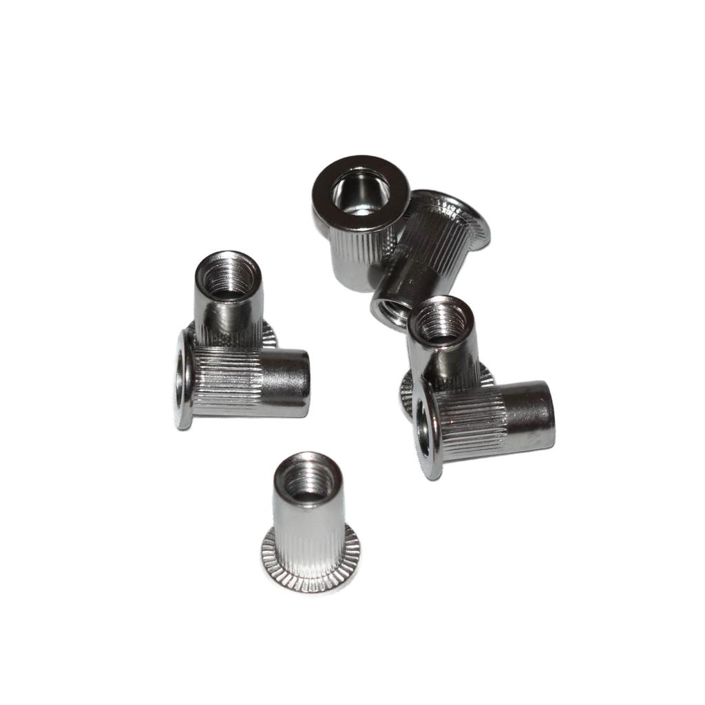 Stainless Steel Cylindrical Rivet Nut A2 M8X16. 20 Pcs. Fastening Range 1-3.5