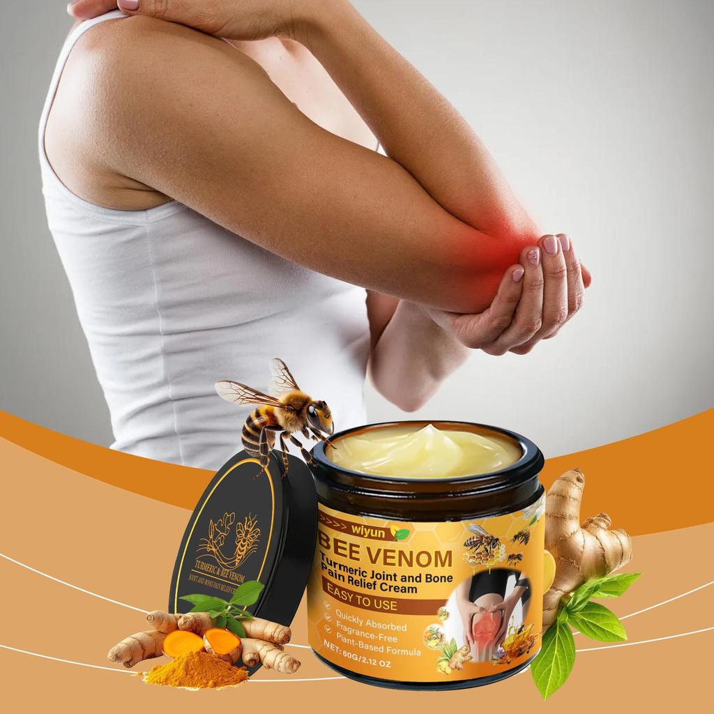 Bee Venom Joint and Bone Cream Relieve Joint Pain Enhance Joint flexibility for Knee Neck Back Hands Feet Moisturizer 60g