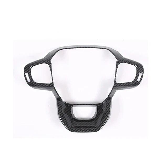 Carbon Fiber Look Car Steering Wheel Cover Trim For Ford Ranger T9 2023+ Auto Accessories