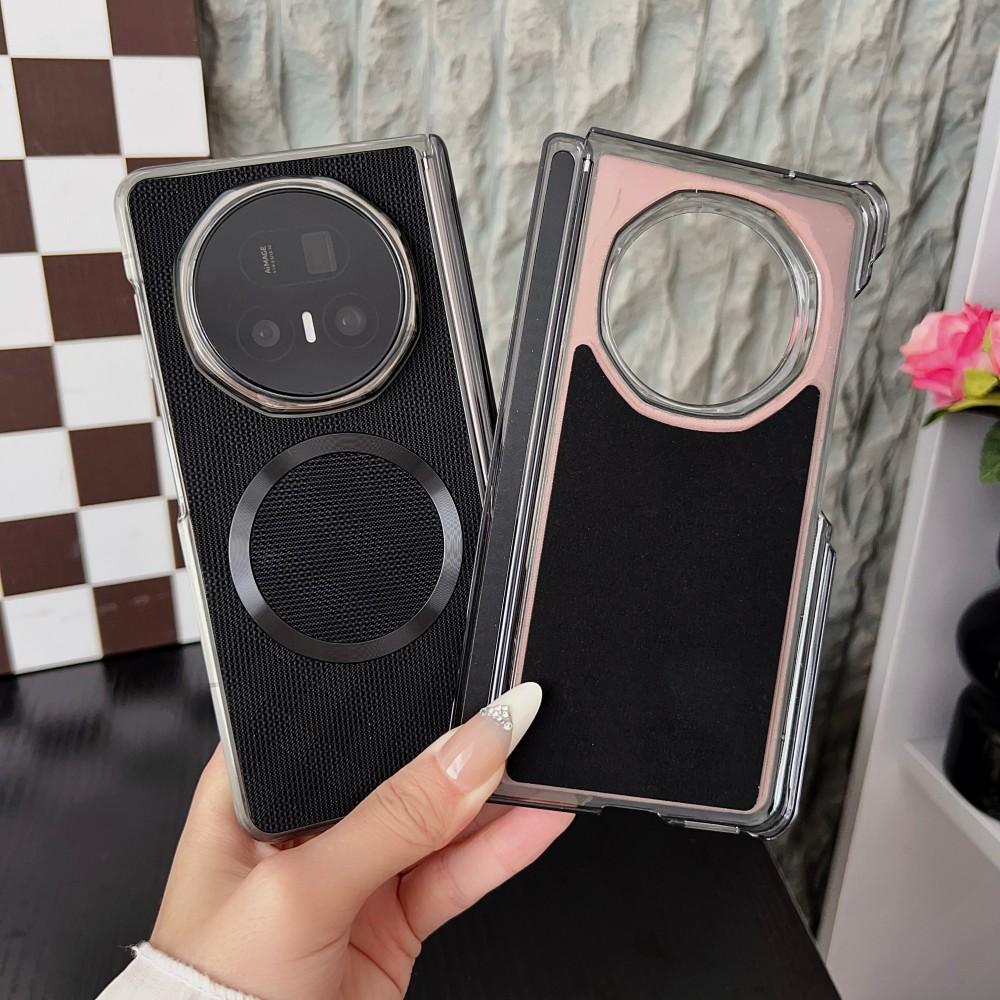 For VIVO X Fold 5 Case Luxury PU Double Hinge Magnetic Wireless Charging Protective Back Cover Case For VIVO X Fold5 Phone Shell