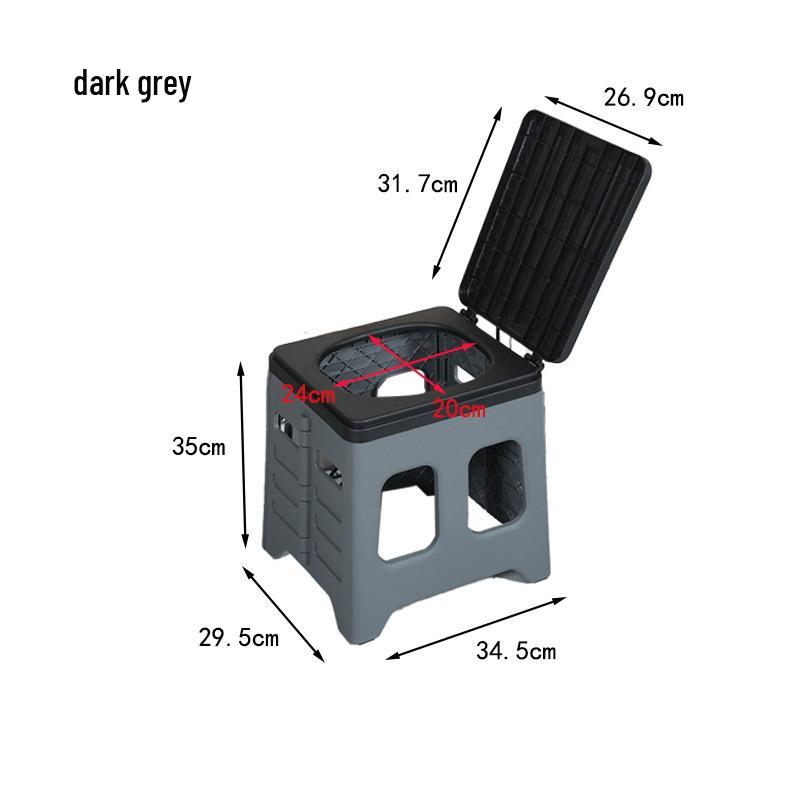 Portable Foldable Odor-Proof Toilet Stool for Adults - Ideal for Travel, Camping, and Emergencies.