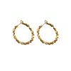 New Sequins Irregular Hoop Earrings Gold Color Metal Round Circles Women's Loop Earrings Rock Style Small Earrings brincos