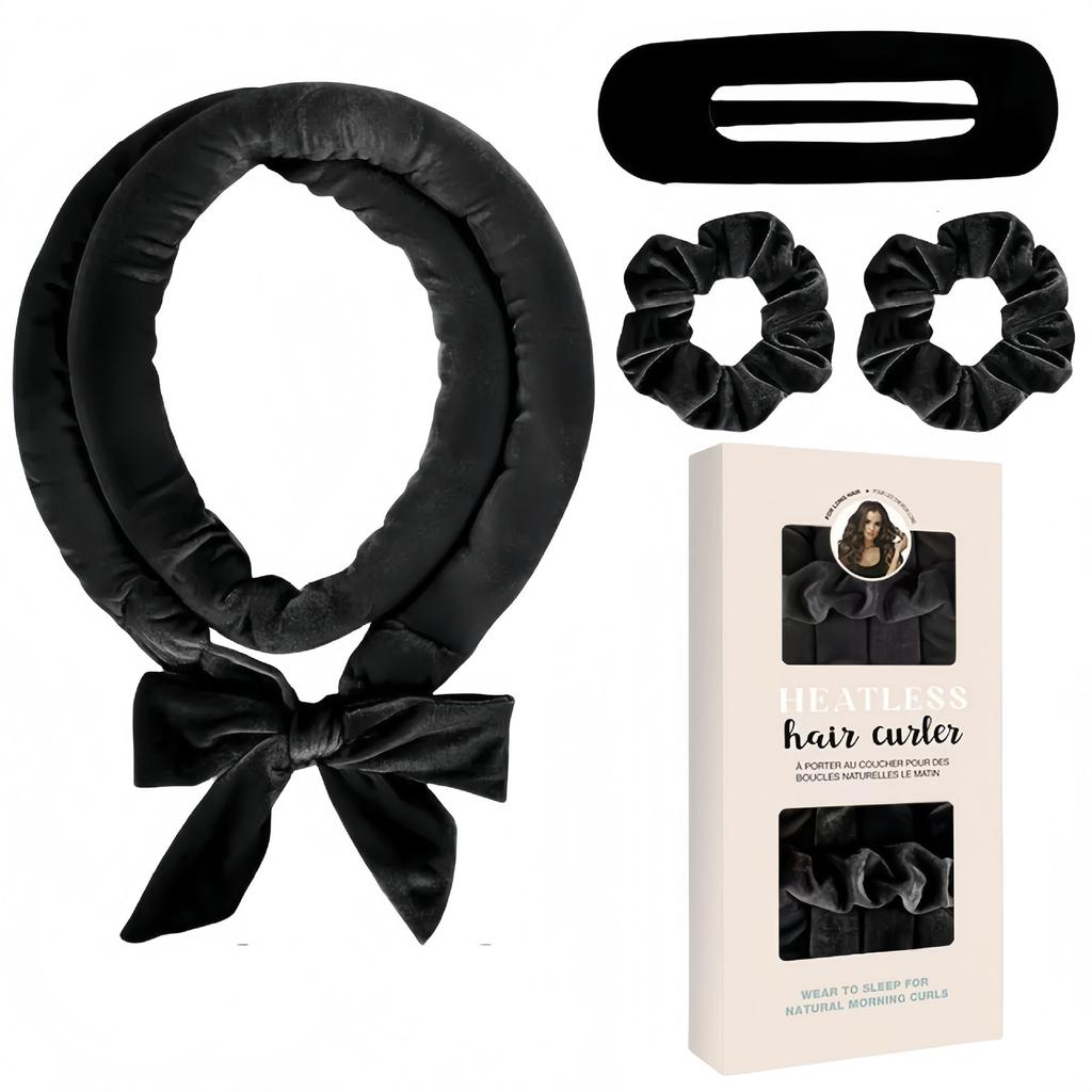 Portable Fabric Curling Kits No Heat Needed Harmless Hair Styling Roller Comfortable Overnight Hair Curler 4PCS