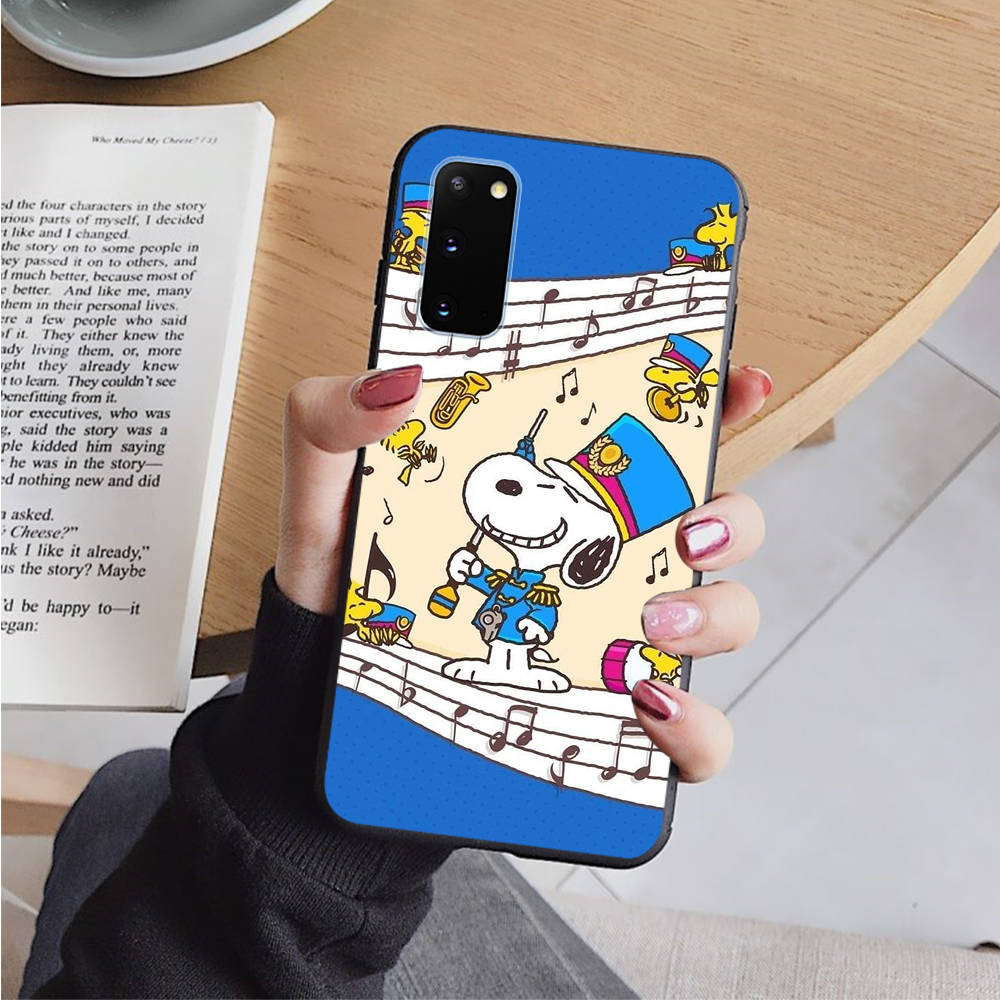 AN12 Snoopy Black Case for Xiaomi Poco X6 M5 M6 F5 F6 F1 C65 C55 C50 C51 C40 Redmi Note 7 8 14C A3X 13C 12C 11 10A 9C Pro Sofe Cover