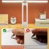 LED Desk Lamp Multifunctional Foldable Reading Book Light 3 Light Colors Rechargeable Portable Lighting for Study or Official