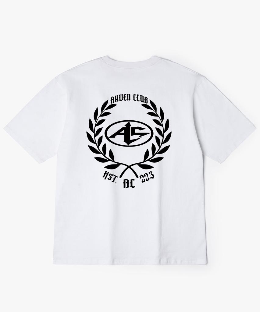 Aleubenkeulleob Laurel Symbol Back Print Short Sleeve T-Shirt
