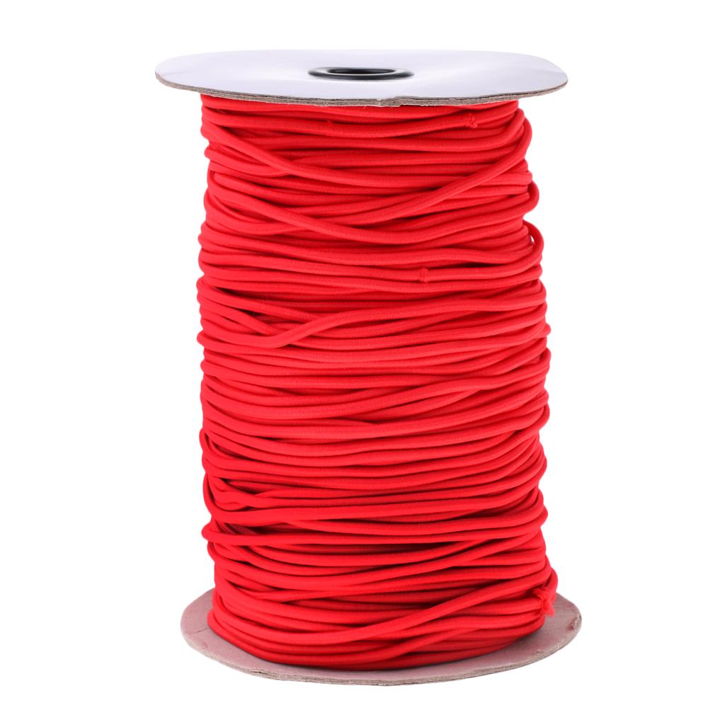 4mm Grey Elastic Bungee Rope Shock Cord Tie Down x 100 Metre Reel