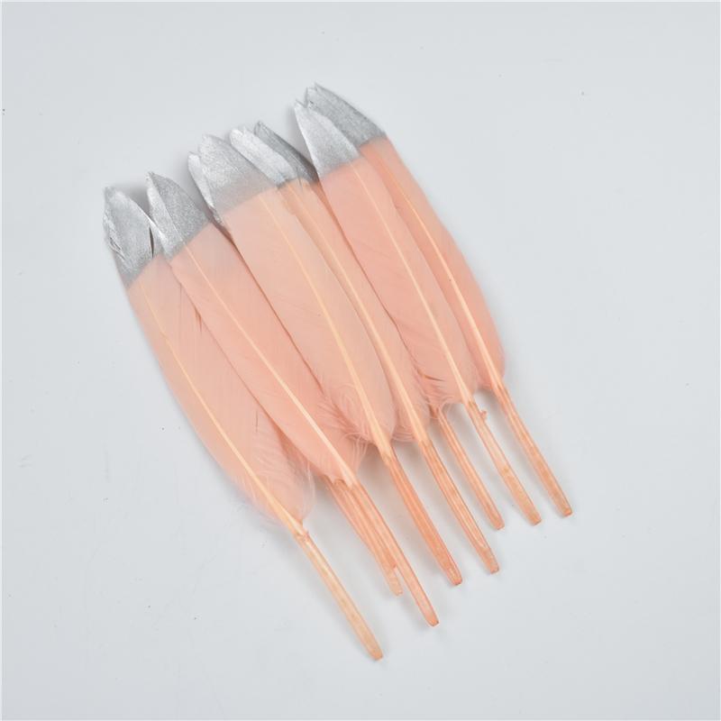 10-15cm/4-6inch Golden Powder Dipped Duck Feathers for Crafts Natural Feather Handicraft Accessories Diy Decoration