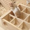 Exploration Hamster Tunnel Maze Wooden Pet Interactive Toy Guinea Pig Puzzle Toy  Exercise