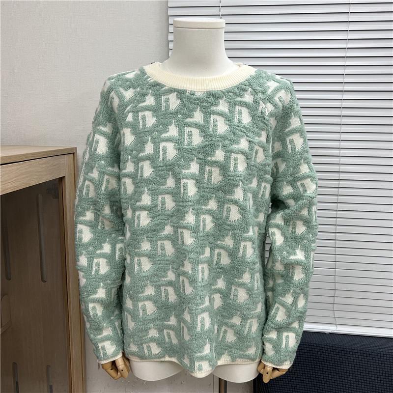 High-Quality Heavy Duty 3D Jacquard Monogram Logo Round Neck Sweater