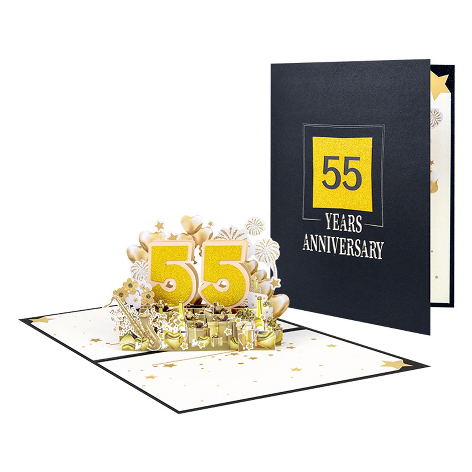Delicate 3D Anniversary Card Elegant Celebration Paper Card 3D Popup Anniversary Greeting Card for Couple