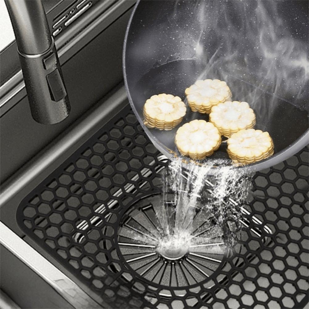 Hollow Dishes Drying Mat Silicone Drain Pad Household Countertop Mat  Tableware