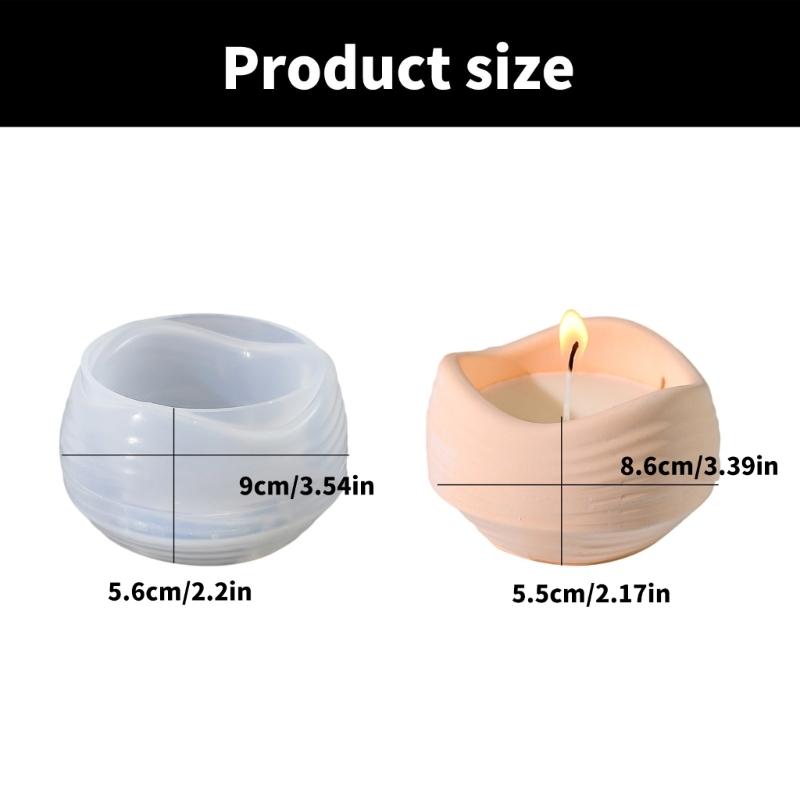 Silicone Succulent Planter Mold Candle Holder Mold Undulation Symmetry Candle Base Molds Suitable for Candle Holder