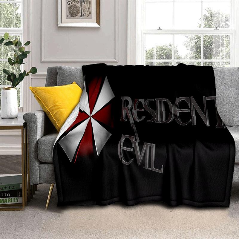 3D R-Resident Evil herní deka, měkká deka pro domácí ložnici pohovka pohovka piknik cestovní kancelářská přikrývka deka kid