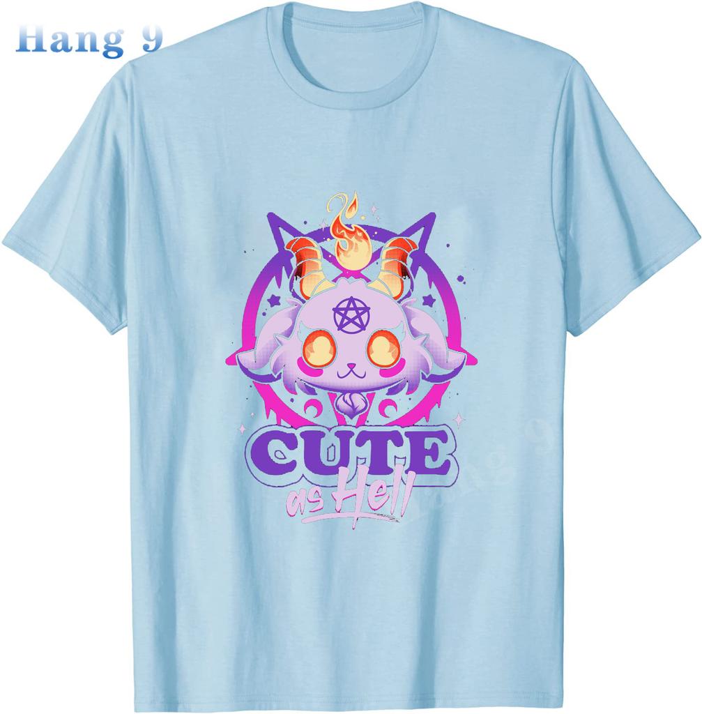 Fofo pra Caramba Kawaii Baphomet Satan Goth Lúcifer Bode Satânico Camiseta
